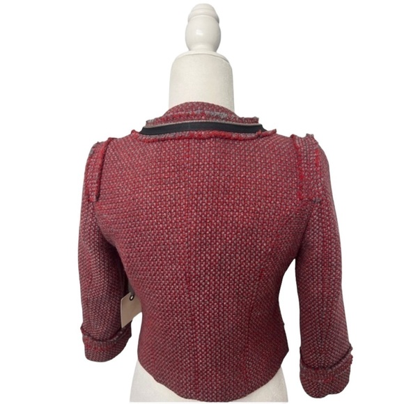 NWOT Hinge Red & Gray Wool Jacket - Size Small - Picture 9 of 16